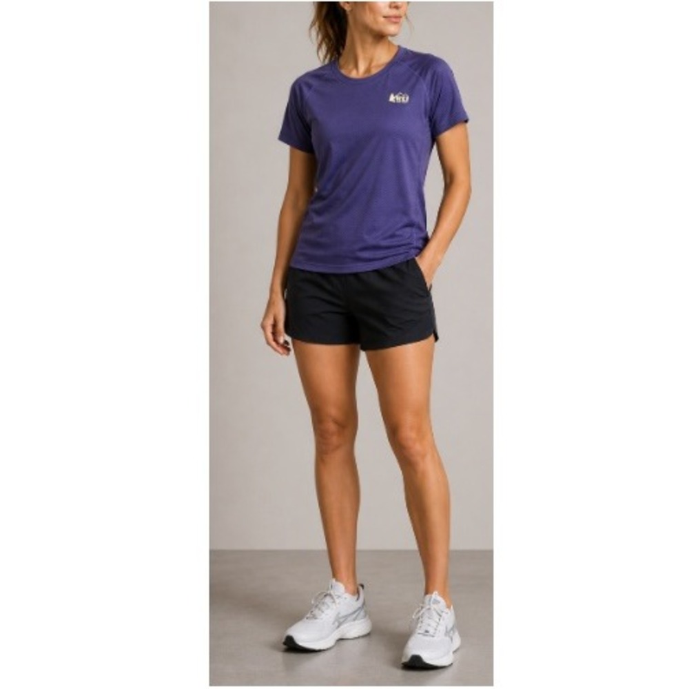 REI Co-op Girls Sahara Purple Short Sleeve Active T-Shirt Size Small / 8